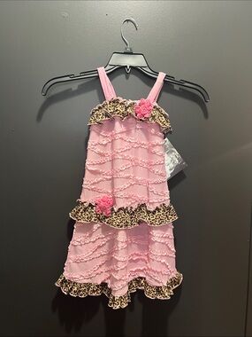 Cachcach pink and leopard dress 6X